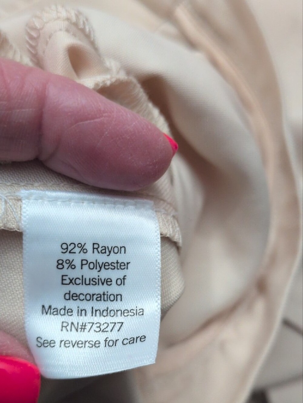 Nine West Soft Blush/Beige Button-Up One Piece Dressy Jumpsuit - Picture 10 of 11